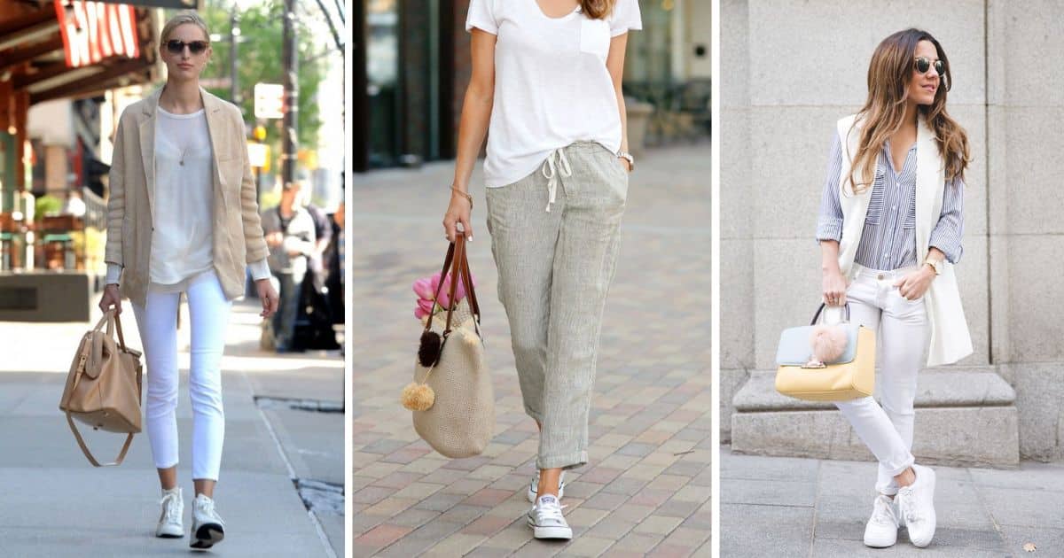 Linen Pants With Sneakers